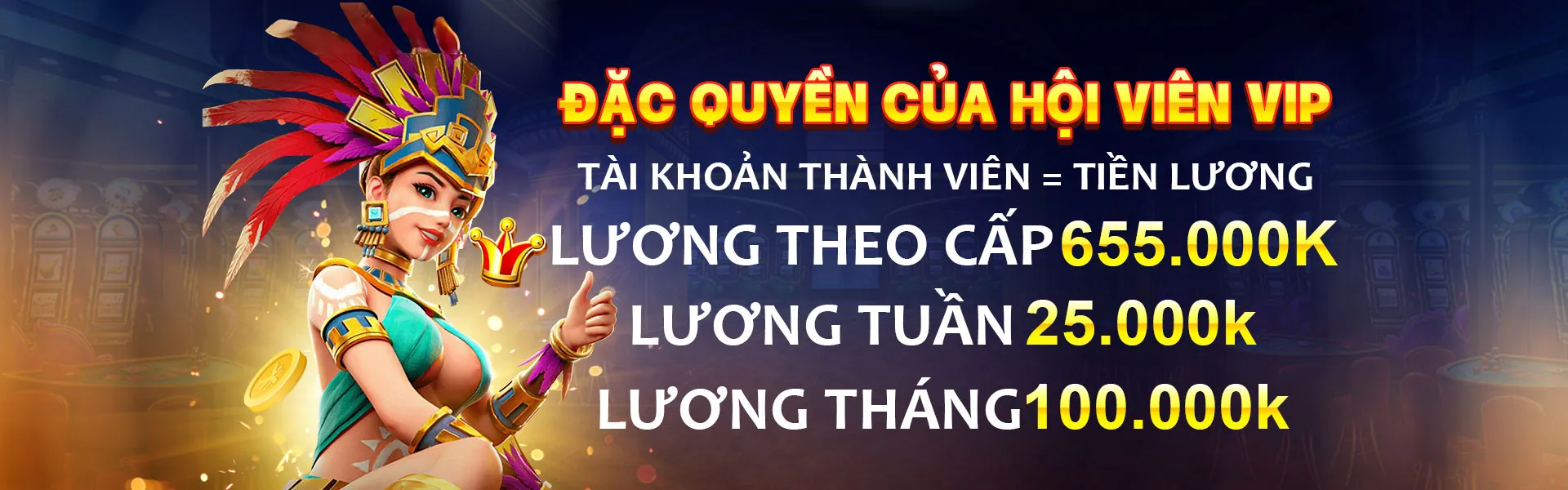 Hình ảnh giới thiệu chương trình VIP độc quyền của game tx uy tín